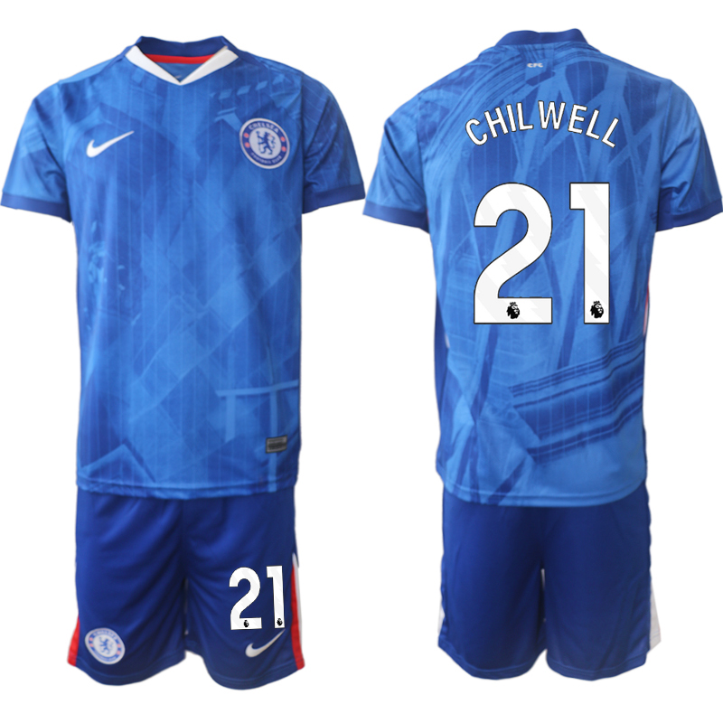 Men 2025-2026 Club Chelsea FC home Blue #21 Soccer Jersey